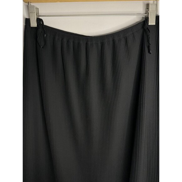 Charter Club Womens Black Pleated Maxi Skirt Size 12 Elastic Waist Polyester - Picture 3 of 5